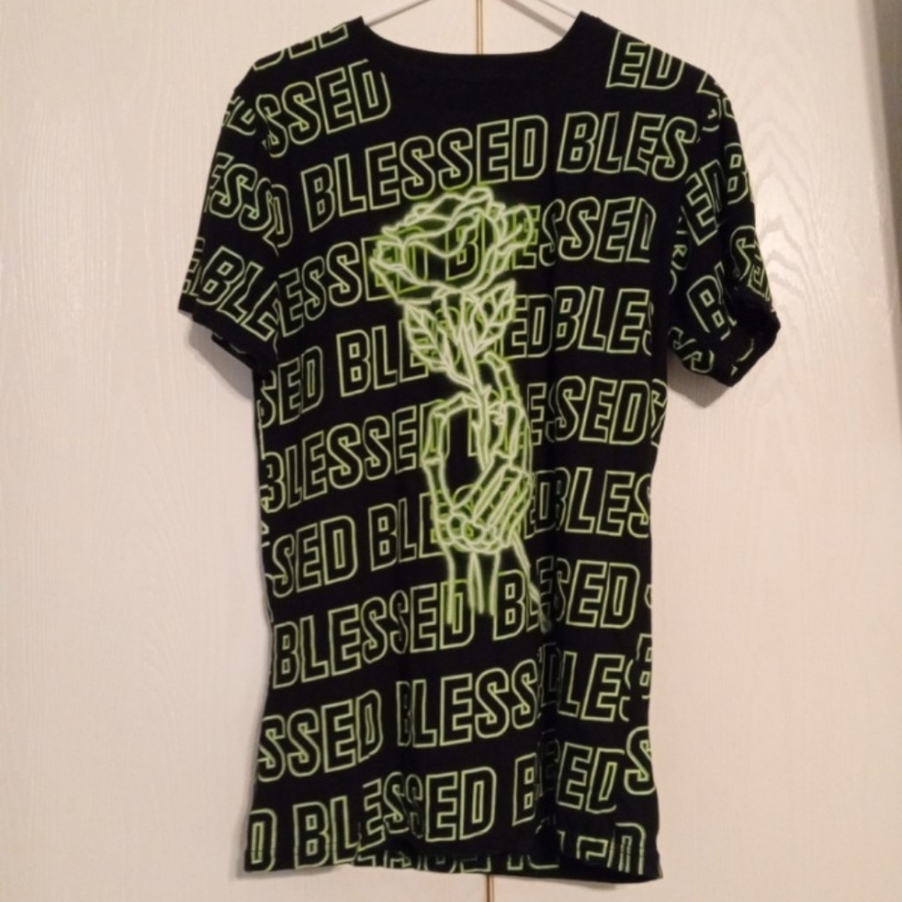 Blessed Graphic Black and Green Short Sleeve Tee